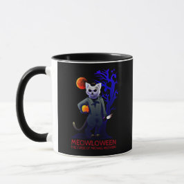 MEOWLOWEEN MICHAEL MEOWERS HALLOWEEN CAT SCARY MUGG