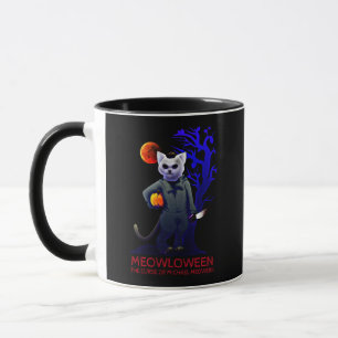MEOWLOWEEN MICHAEL MEOWERS HALLOWEEN CAT SCARY MUGG
