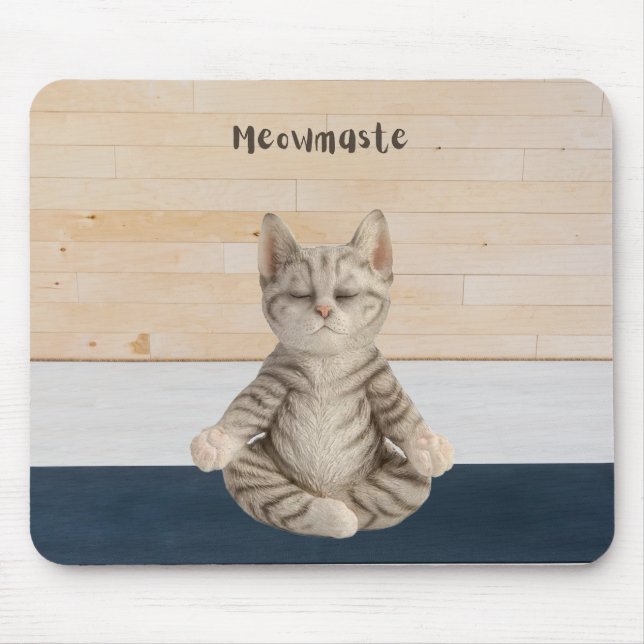Meowmaste Cat Yoga Mouse Pad Musmatta (Framsidan)