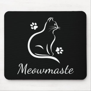 Meowmaste Cat Yoga Mousepad Black Musmatta