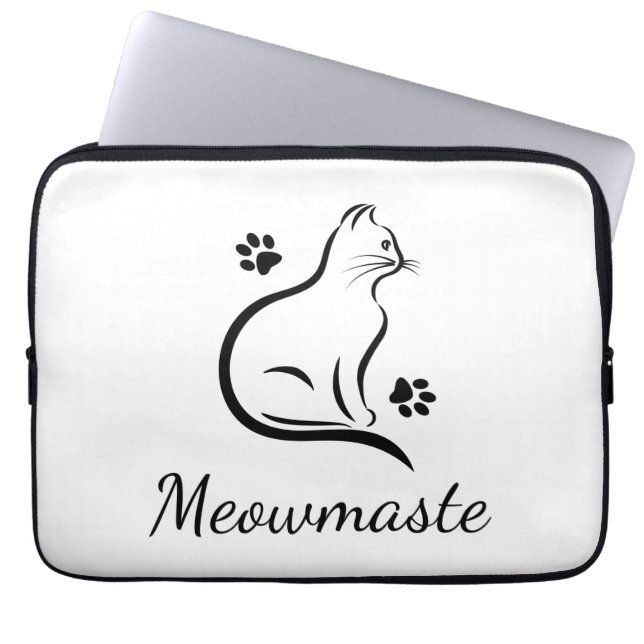 Meowmaste Cat Yoga Neoprene Laptop sleeve 13 tum (Framsidan)