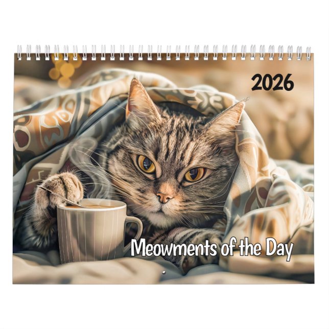 Meowments of the Day - 2026 Cat Calendar Kalender (Omslag)