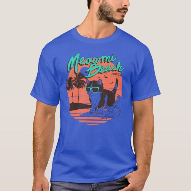 Meowmi Beach girl vintage friend T Shirt (Framsida)
