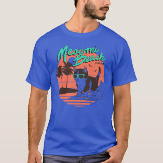 Meowmi strandflicka vintage vän t shirt