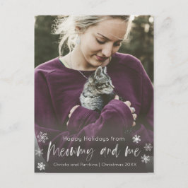 Meowmy och jag Cat Mamma Photo Overlay Helgdag Vykort