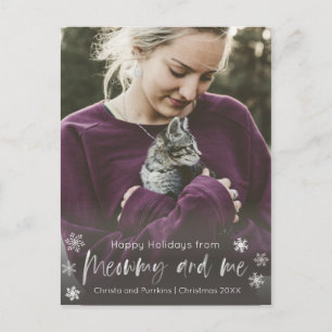 Meowmy och jag Cat Mamma Photo Overlay Helgdag Vykort