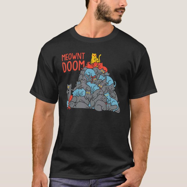 Meownt Doom Katt T Shirt (Framsida)