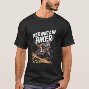 Meowntain Biker Katt På En Cykel T Shirt