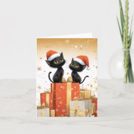 Meowry Julafton Helgkort