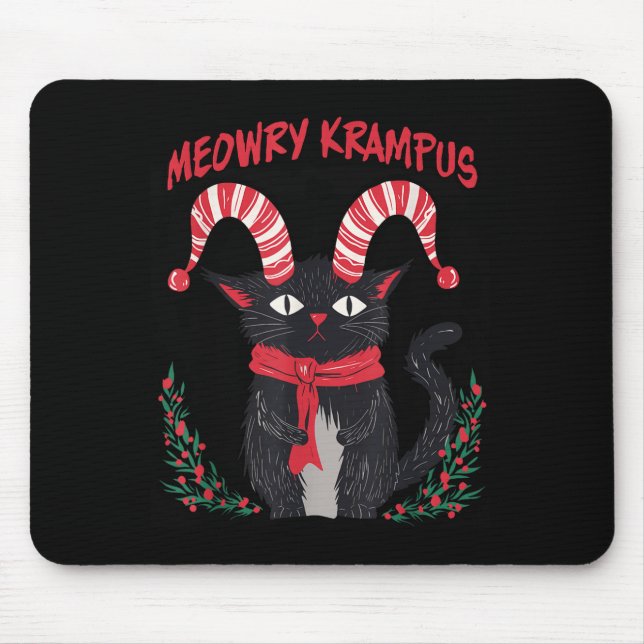 Meowry Krampus Funny Krampus Is Coming To Town Cat Musmatta (Framsidan)