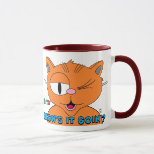 Meows It Goin'? Tecknad Katt Señor Gato Mugg