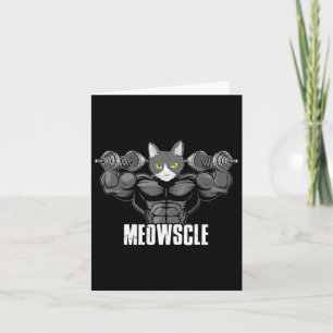 Meowscle Dumbells Workout Fitness Gym Muscle Kort