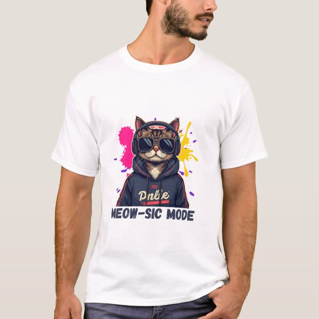 MeowSic-läge T Shirt (Framsida)