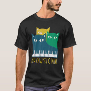 Meowsician Cat Lover Musician Music Tangentbord Me T Shirt