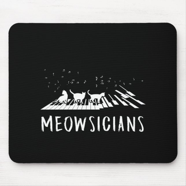 Meowsician Music Cat Kitten Piano Pianist Gift Musmatta (Framsidan)