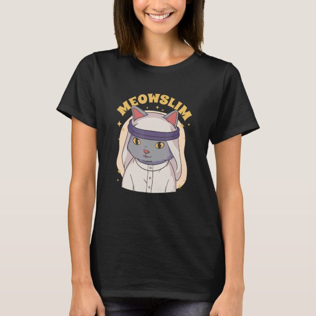 Meowslim Cat Religion T Shirt (Framsida)