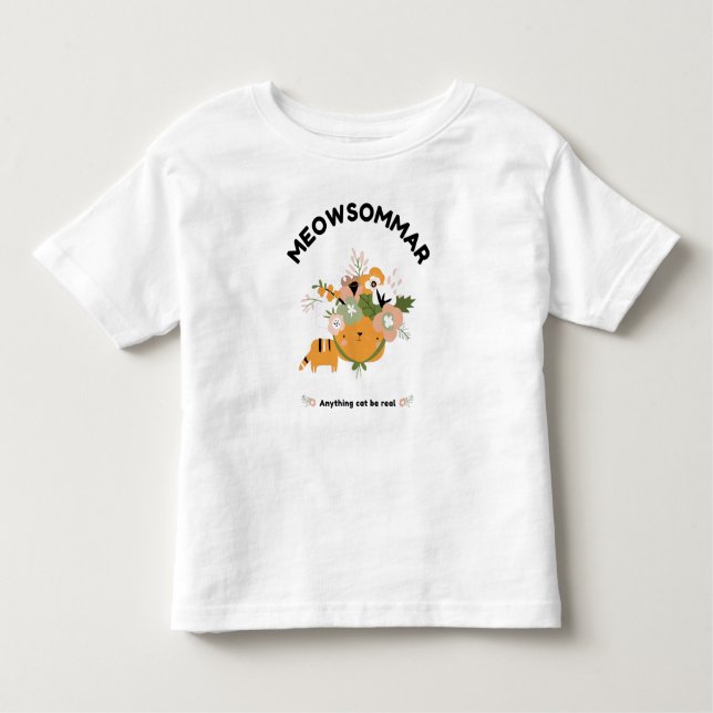 Meowsommar Småbarn Bra Jersey T-Shirt (Framsida)