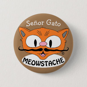 MEOWSTACHE Mustache Cat Señor Gato Knapp