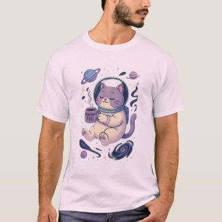 Meowstronaut Bränsle – Sött Rymdkattsdesign T Shirt