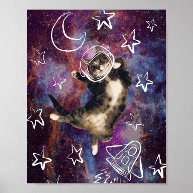 Meowstronaut Kiba Poster (Framsidan)