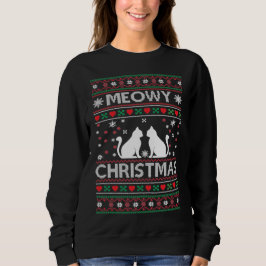 Meowt jul ful Julafton sweater med Katt T Shirt