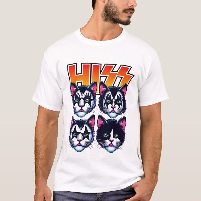Meowtallica Funny Cat T Shirt (Framsida)