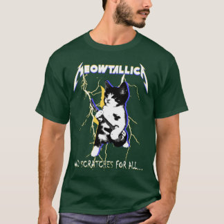 Meowtallica Roligt Katt Meme Present för Kvinna T Shirt