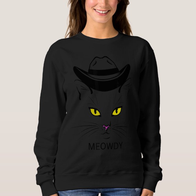 Meowtdy cat  sarcastic meow and howdy meme t shirt (Framsida)