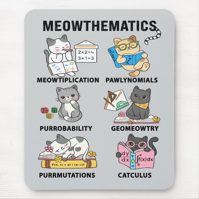Meowthematics Funny Math Cat Puns For Math Lovers Musmatta (Framsidan)