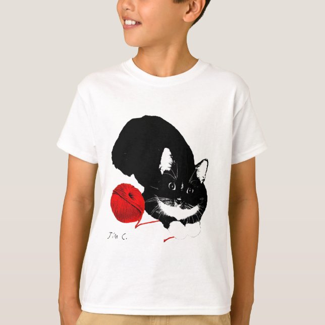 Meowu Kids Tuxy Tuxedo Tee (Framsida)
