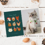 Meowy & Bright Winter Cats Photo Jul Julkort<br><div class="desc">Kattägares jullfotopatkort med en illustration av helgdag kattungar under vintern. I texten står det "meowy   bright".</div>