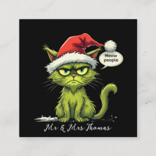 Meowy Cat Lovers (nyare) Fyrkantigt Visitkort