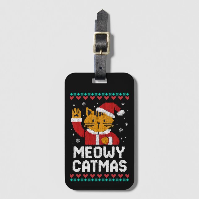 Meowy Catmas Bagagebricka (Framsida vertikal)
