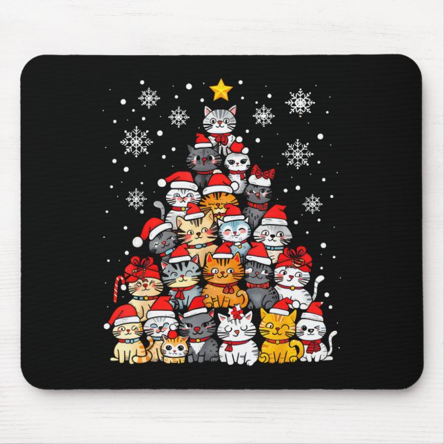 Meowy Catmas Cat Christmas Tree Xmas Girls Boys Fu Musmatta (Framsidan)