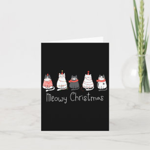 Meowy Catmas Cat jul Cute Älskare Santa H Kort