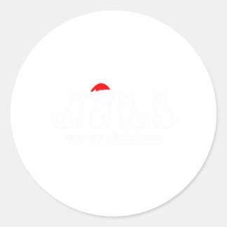 Meowy Catmas Cat jul Cute Kitten Santa Santa Runt Klistermärke