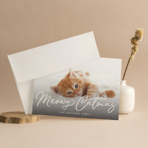 Meowy Catmas Cat Pet Photo Julkort
