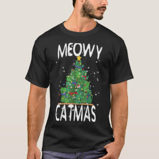 Meowy Catmas Funny julklapp Träd Kids Girls B T Shirt