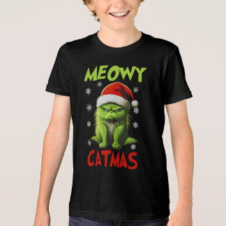 Meowy Catmas Funny Kat-julgåvor Cat Lovers T Shirt