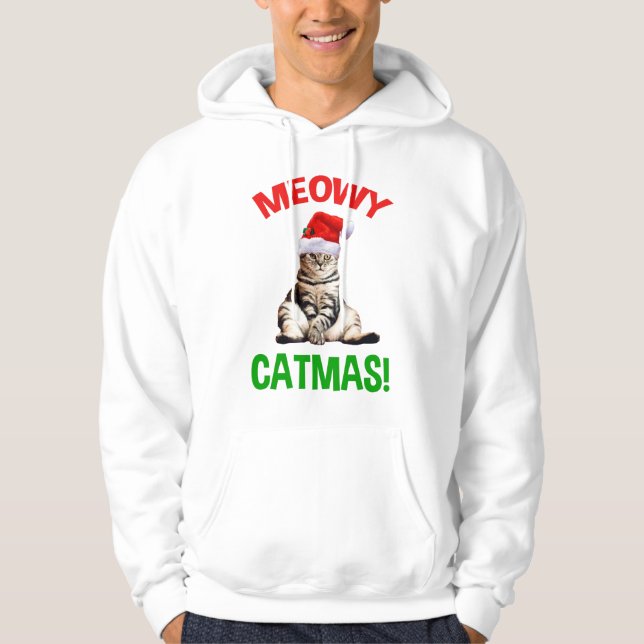 Meowy Catmas! Hoodie (Framsida)