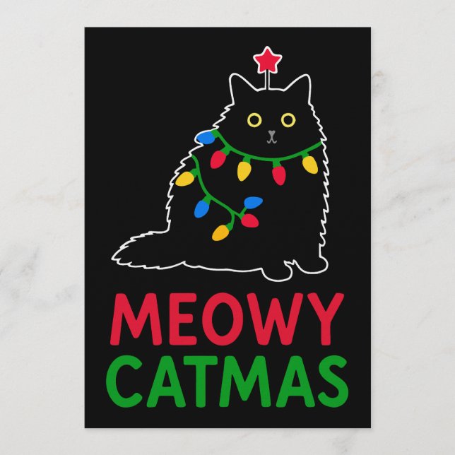 Meowy Catmas Inbjudningar (Framsida)