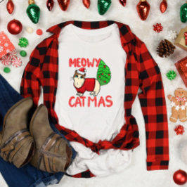 Meowy Catmas jul T Shirt