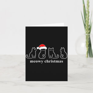 Meowy Catmas Katt Jul Söt Kattunge Katter Tomte  Kort