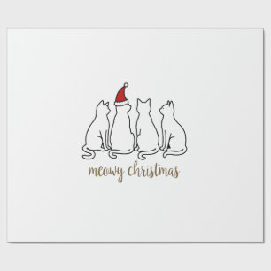 Meowy Catmas Katt Jul Söt Kattunge Katter Tomte Presentpapper