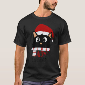 Meowy Catmas Katt Jul Träd Xmas Tjejer Pojkar Sa T Shirt