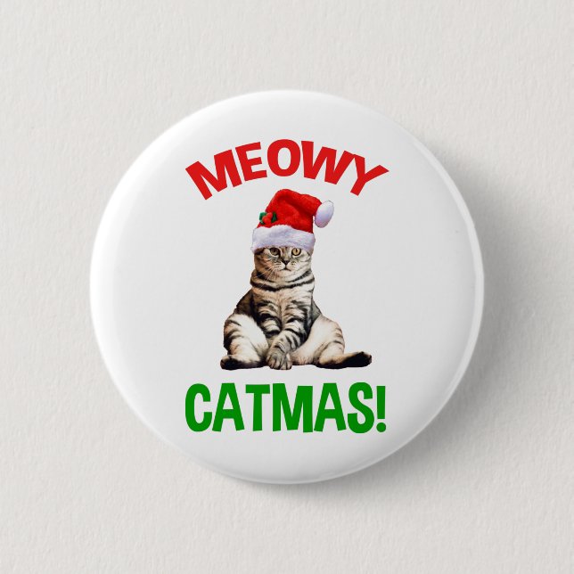 Meowy Catmas! Knapp (Framsida)