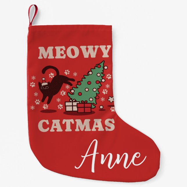 Meowy Catmas Liten Julstrumpa (Framsidan)