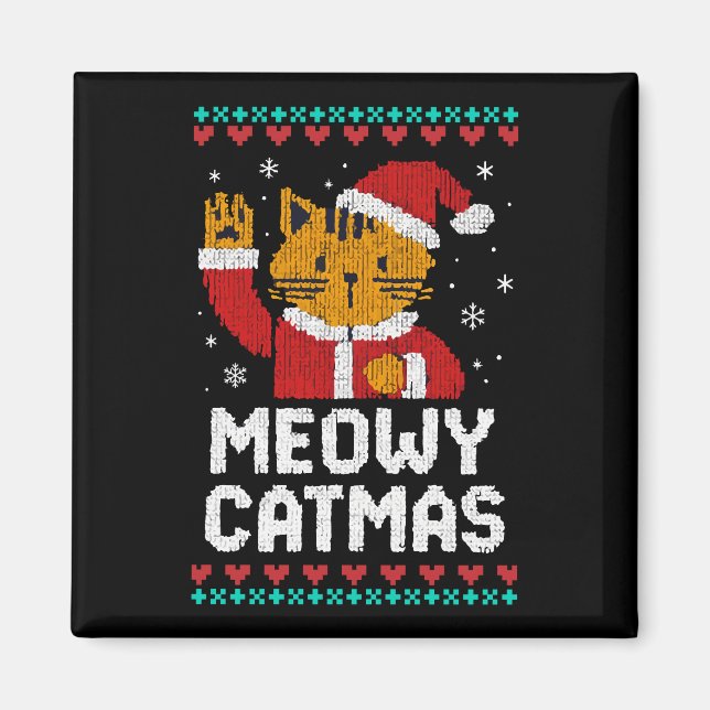 Meowy Catmas Magnet (Framsidan)
