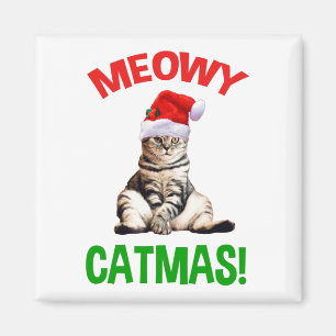 Meowy Catmas! Magnet