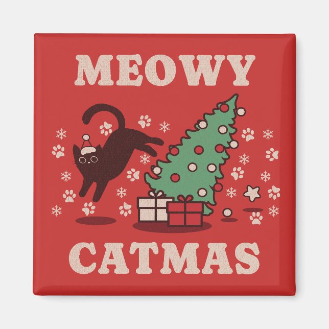 Meowy Catmas Magnet (Framsidan)